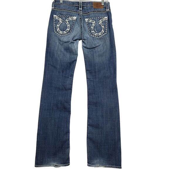 Big Star Liv Boot Jeans Womens Size 27 LONG Blue Low Rise Denim Western Pants - Picture 1 of 11